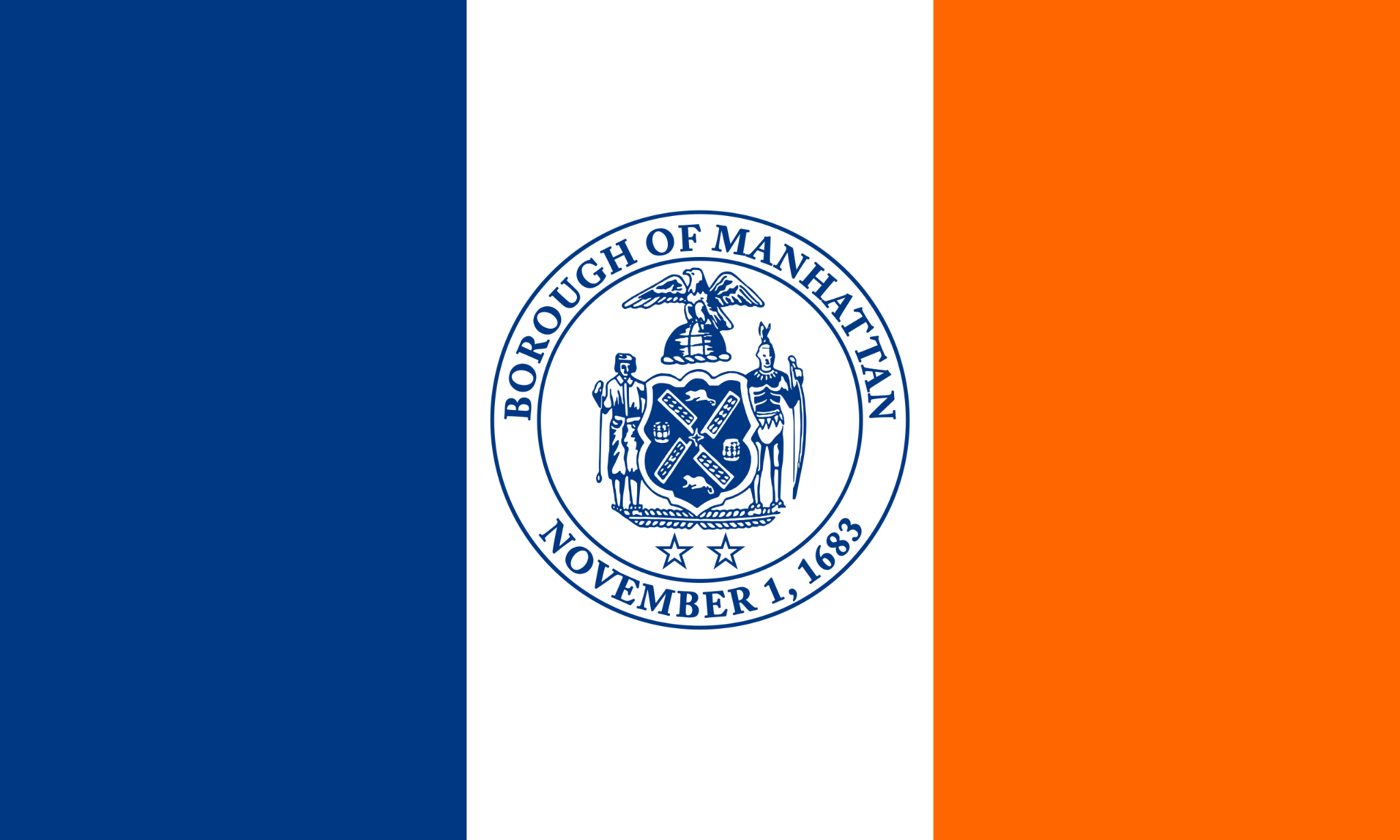 Manhattan Borough Flag Logo Manhattan Borough President