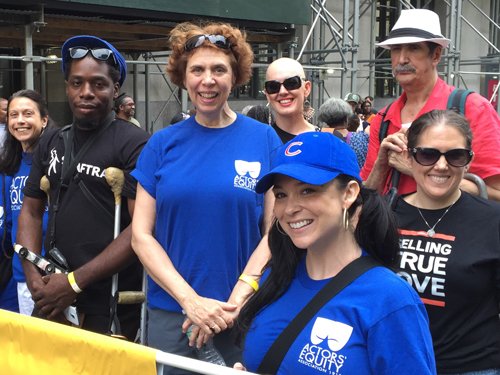 Members proudly march in New York City’s first annual Disability Pride Parade on July 12, 2015. 