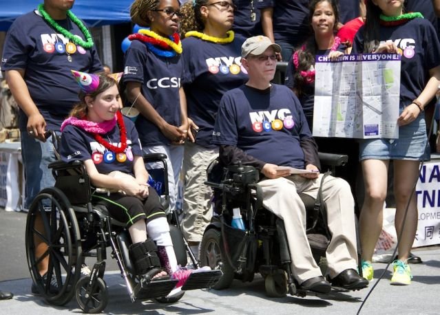 Members of CUNY's Coalition for Students with Disabilities at the 25th Anniversary for the Americans with Disabilities Act.