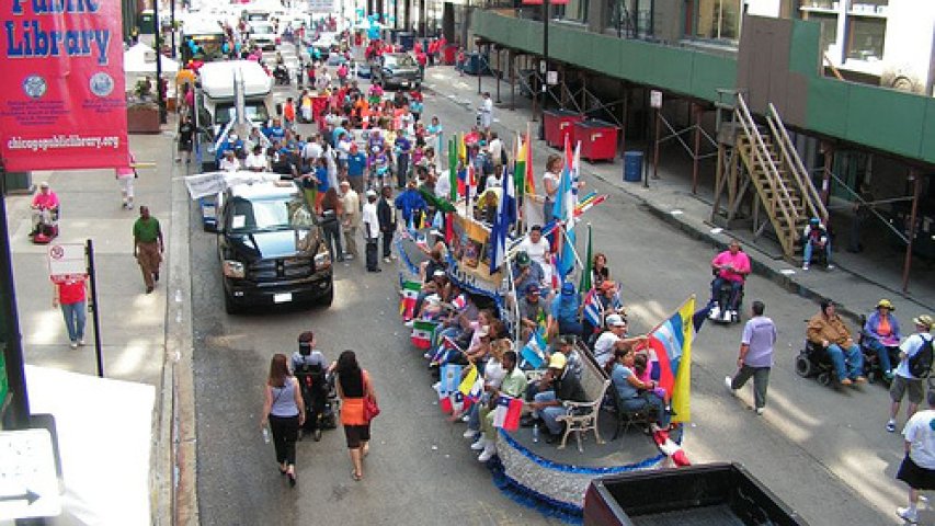 image of disability pride parade in Chicago