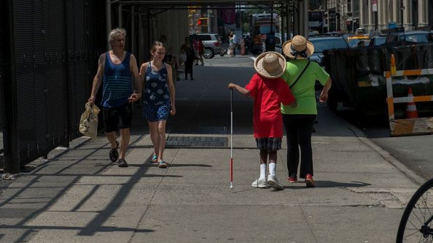 People participate in the first annual Disability Pride Parade on July 12, 2015 in New York City. The parade calls attention to the rights of people with disabilities and coincides with the 25th anniversary of the Americans with Disabilities Act.