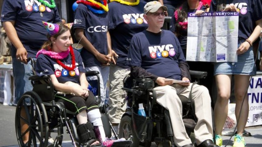 Members of CUNY's Coalition for Students with Disabilities at the 25th Anniversary for the Americans with Disabilities Act.